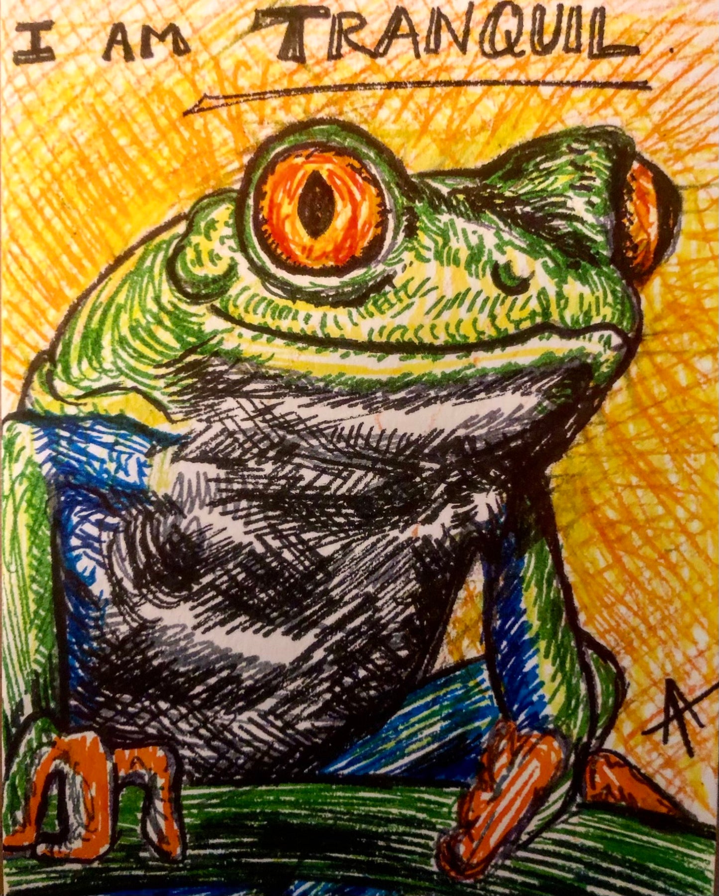 Tranquil Tree Frog Sticker