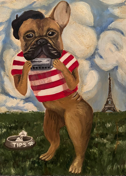 French Bulldog in Paris Sticker