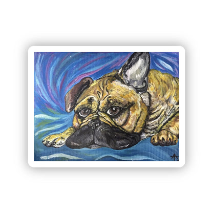 French Bulldog Yoda Sticker